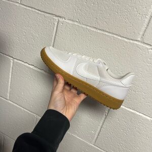 Nike White and Tan Sneakers